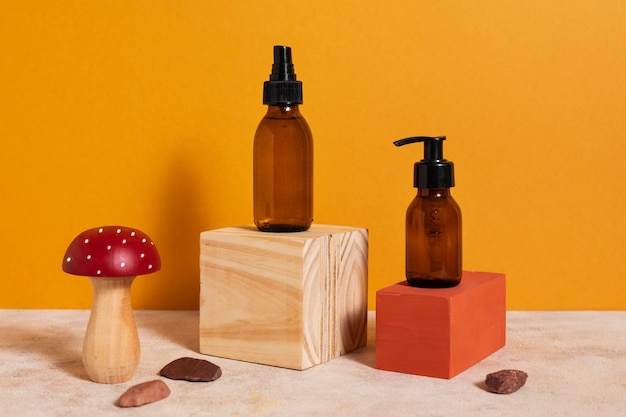 Free photo still life of beauty products based on regenerative agriculture