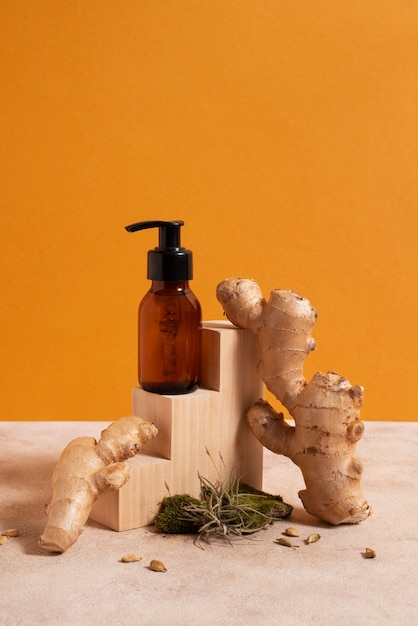 Free photo still life of beauty products based on regenerative agriculture