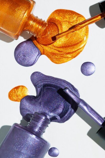 Free photo still life of beauty products spreading out