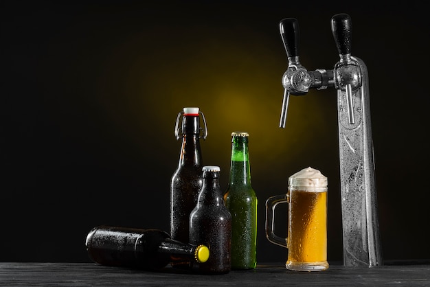 Free photo still life of beer brewing elements