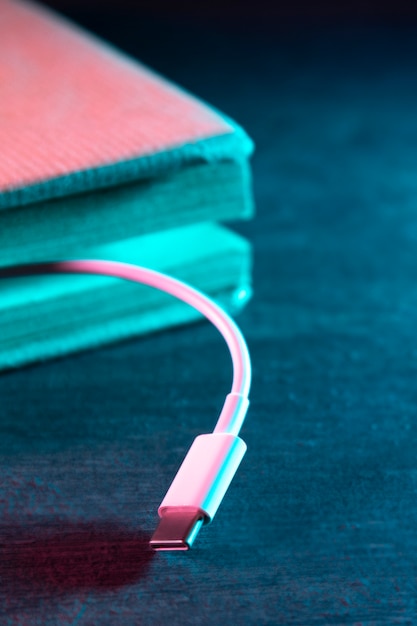 Free photo still life of books versus technology