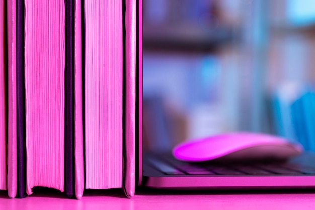 Free photo still life of books versus technology