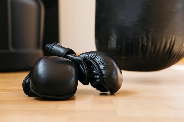 Still life of boxing equipment