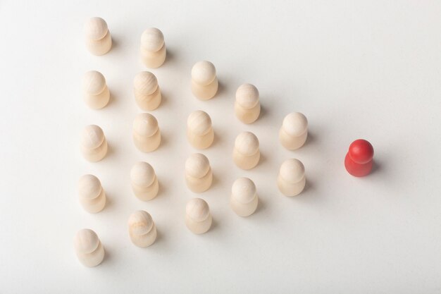 still life business roles with various pawns