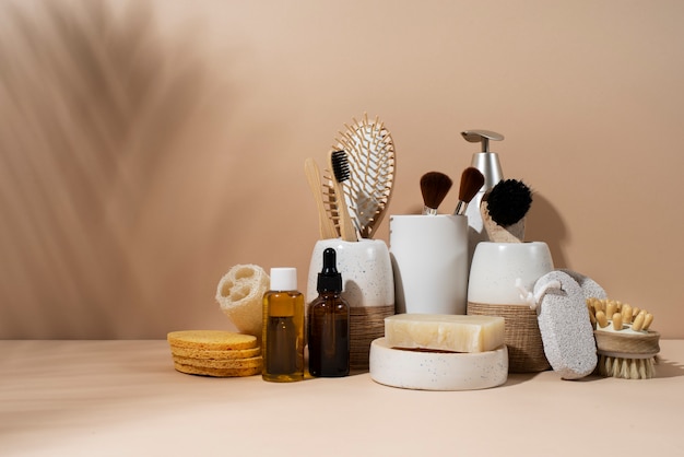 Free photo still life of care products