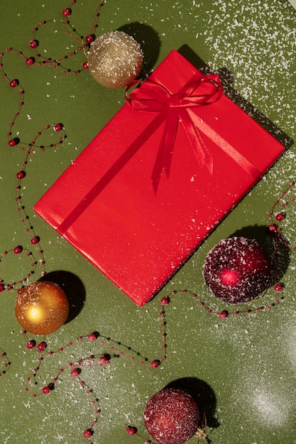 Free photo still life of christmas gift boxes