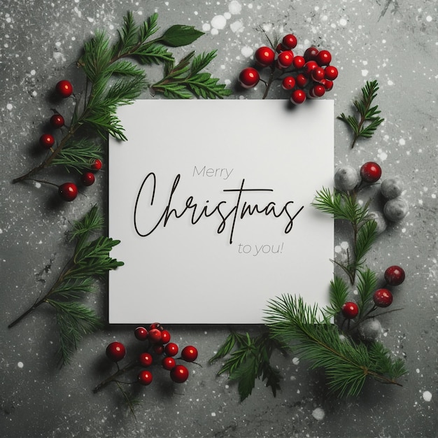 Free photo still life christmas greeting