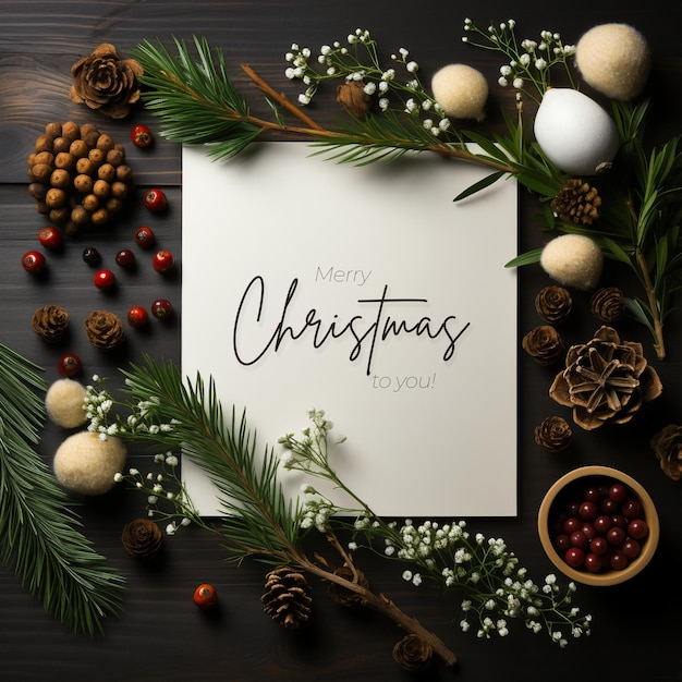 Free photo still life christmas greeting