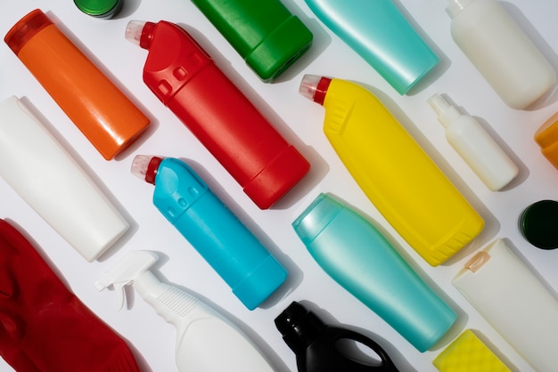 Free photo still life of cleaning products