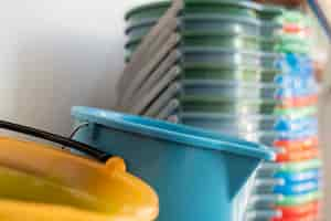 Free photo still life of cleaning tools