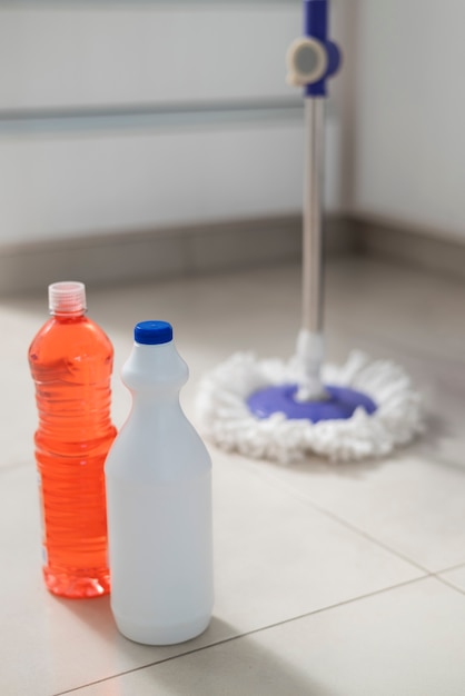 Still life of cleaning tools