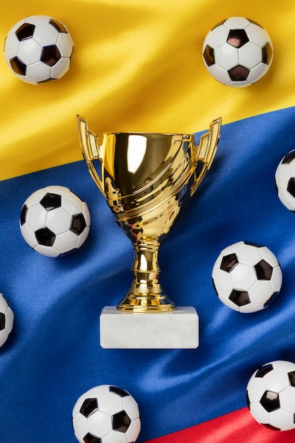 Free photo still life of colombia national soccer team