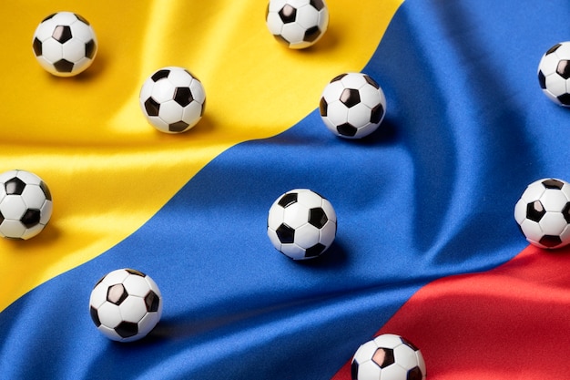 Free photo still life of colombia national soccer team