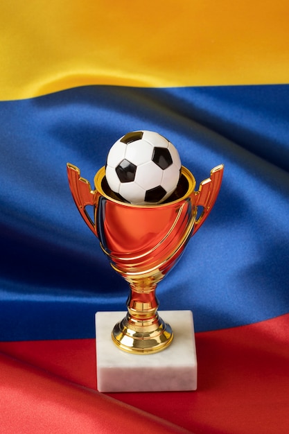 Free photo still life of colombia national soccer team