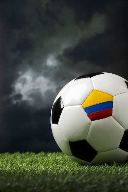 Free photo still life of colombia national soccer team