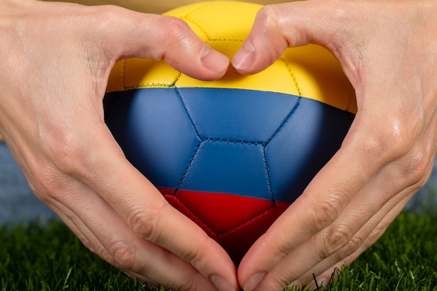 Free photo still life of colombian national soccer team