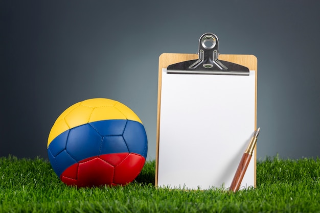 Free photo still life of colombian national soccer team