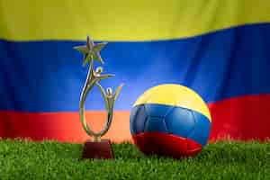 Free photo still life of colombian national soccer team