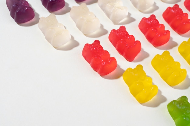 Free photo still life of colorful gummy bears