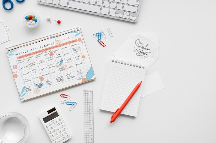 Free Photo still life of colorful and overloaded bullet journal