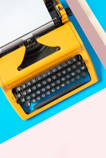 Still life of colorful typewriter