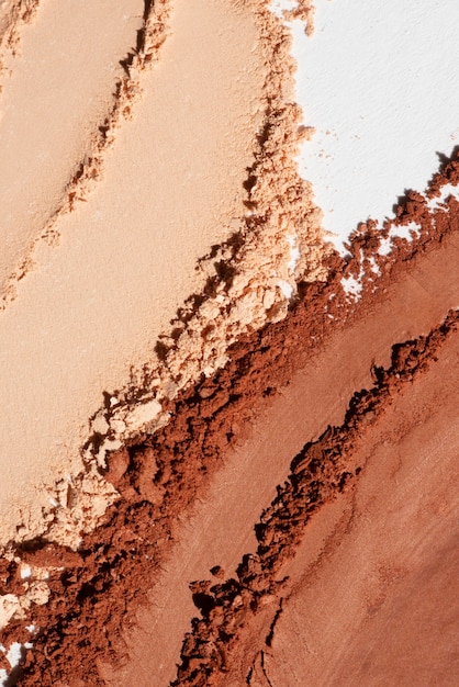 still life of combination of makeup textures