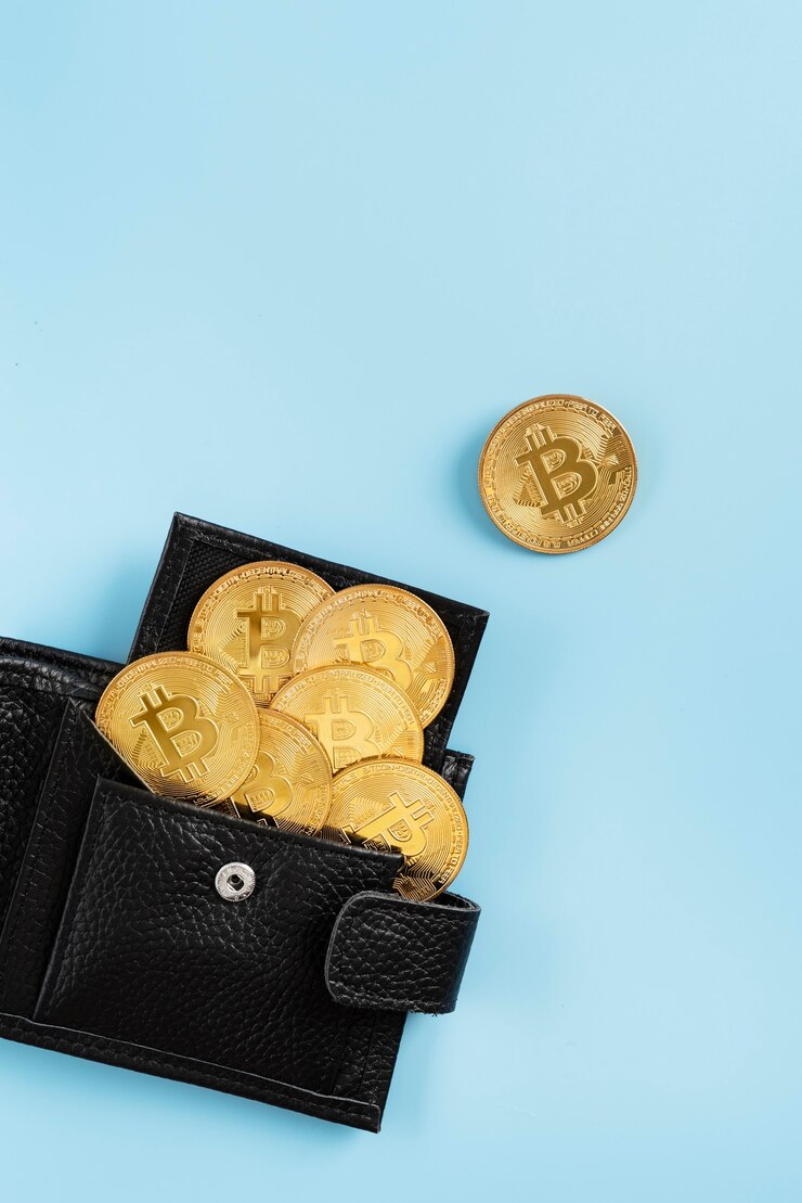免費 Photo 用加密貨幣組成靜物
