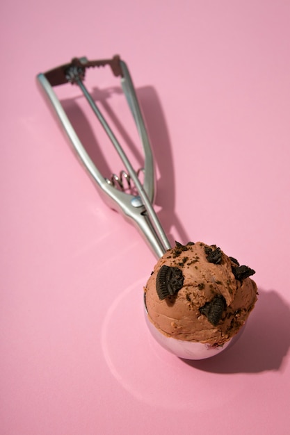 Free photo still life of cookies and ice cream