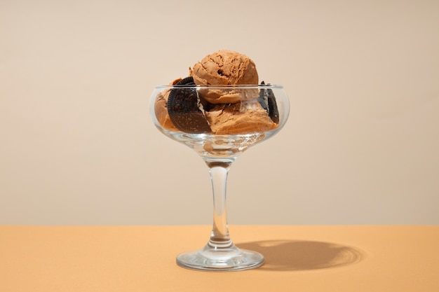 Free photo still life of cookies and ice cream