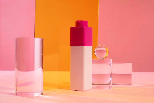 Still life of cosmetic products
