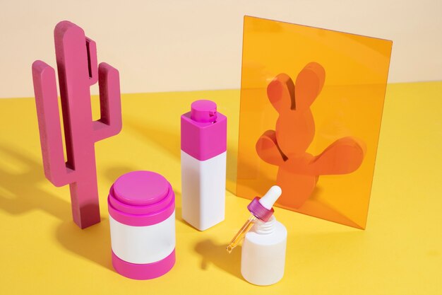 Still life of cosmetic products