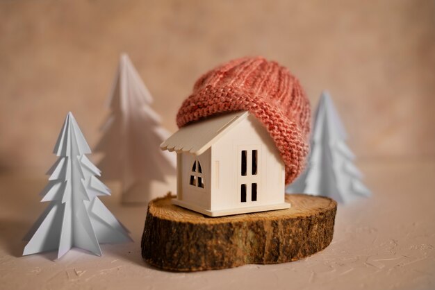 Free photo still life of cozy house with toys