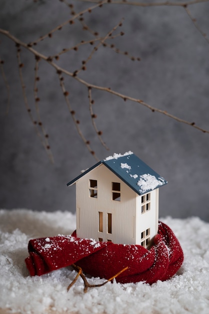 Free photo still life of cozy house with toys