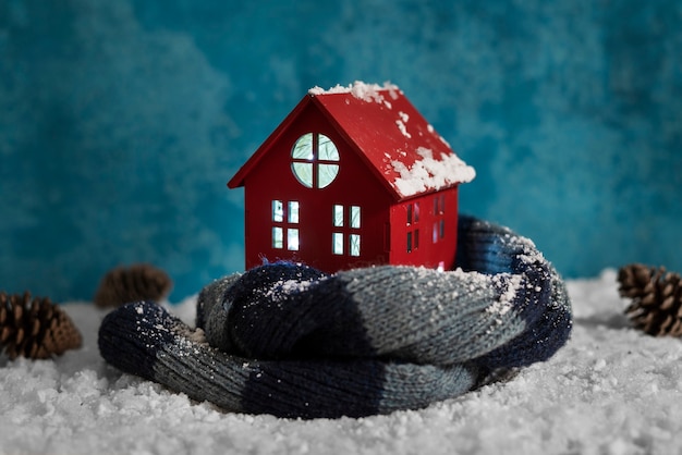 Free photo still life of cozy house with toys