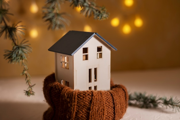 Free photo still life of cozy house with toys