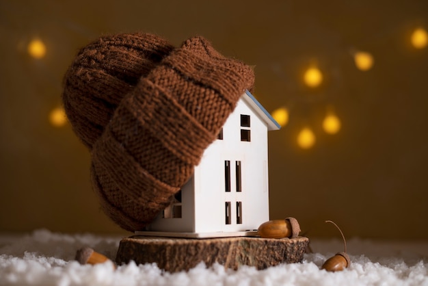 Free photo still life of cozy house with toys