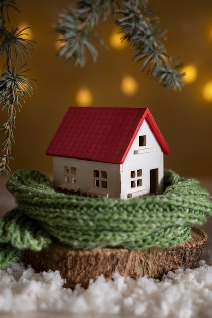 Free photo still life of cozy house with toys