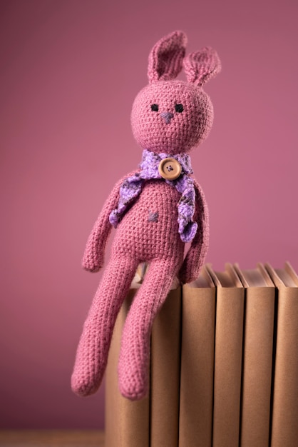 Still life of crochet plushies