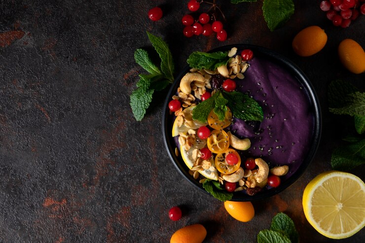 Free Photo still life of cup of brazilian acai dessert