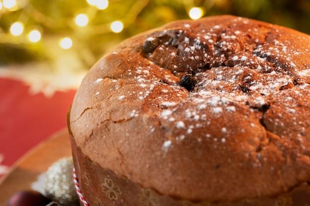 Still life delicious panettone assortment