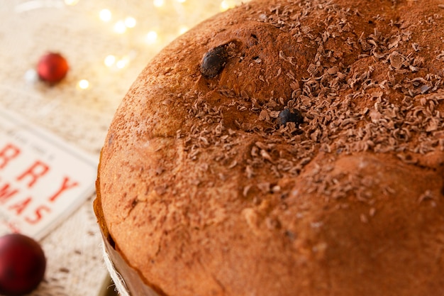 Still life delicious panettone assortment