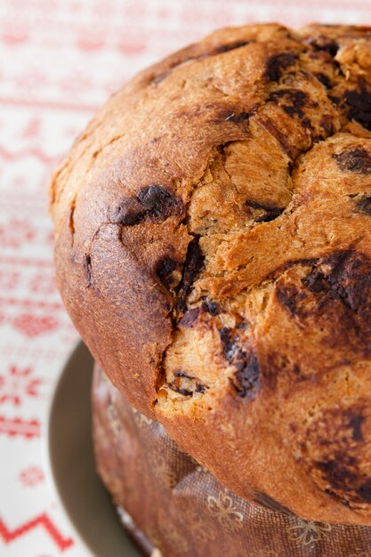 Still life delicious panettone assortment