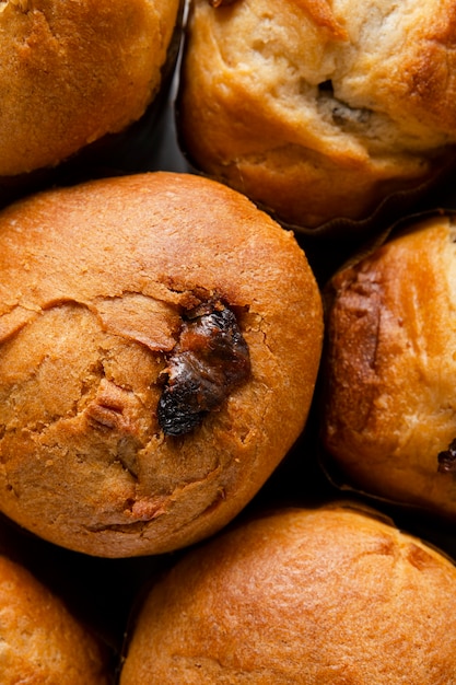 Still life delicious panettone composition