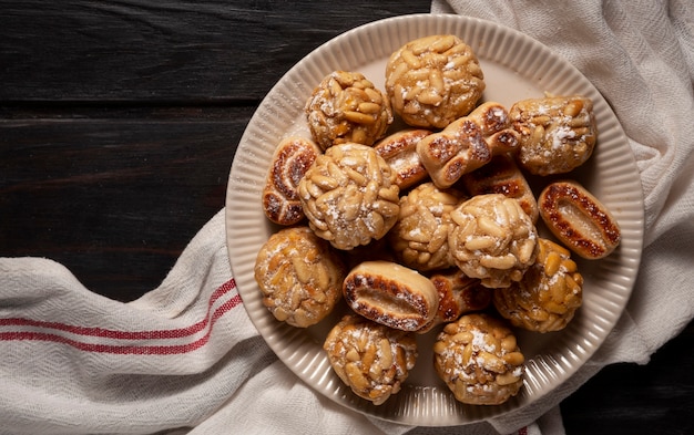 Still life of delicious pastry