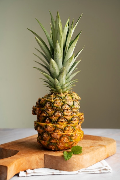 Still life of delicious pineapple