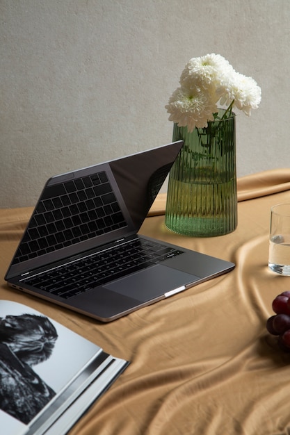 Free photo still life of device on table