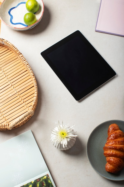 Free photo still life of device on table