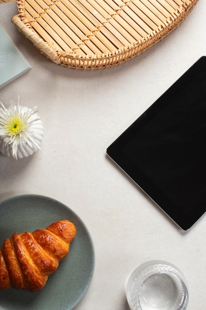 Free photo still life of device on table