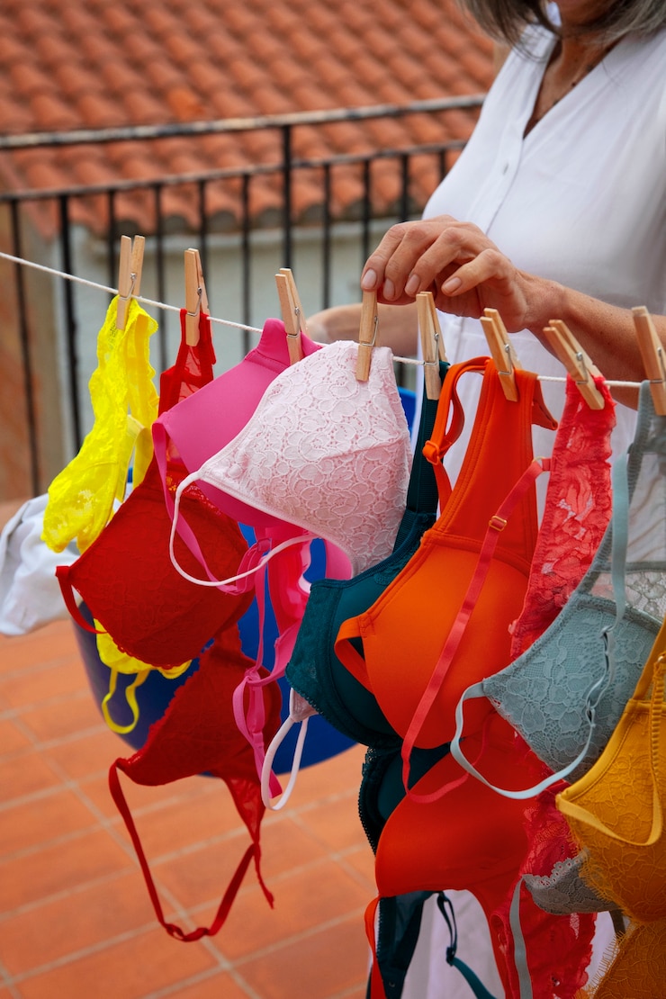 Free Photo still life of different types of bras outdoors