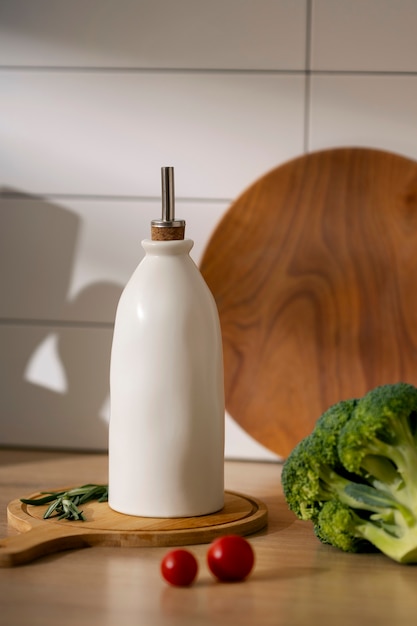 Free photo still life of dispenser bottle